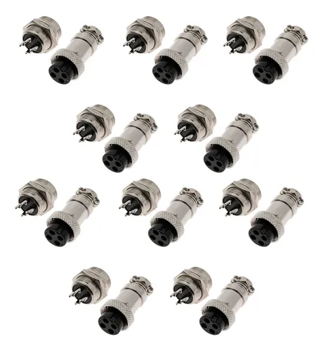 Conector De Aviación Gx16 (macho-hembra) 4 Pines